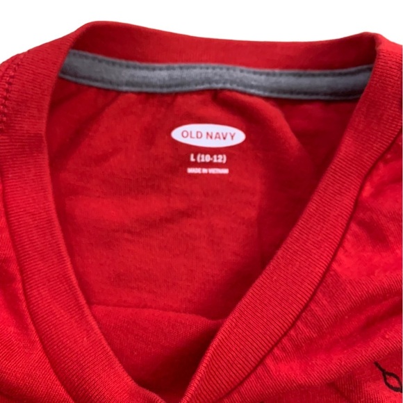 Old Navy | Red Tee Shirt HEART BREAKER Size Large 10/12 - Picture 6 of 6